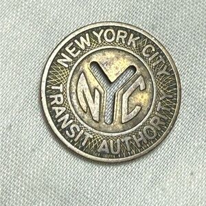 Vtg New York City Transit Authority Subway Token - Large Cut Out'' (1970-1980)